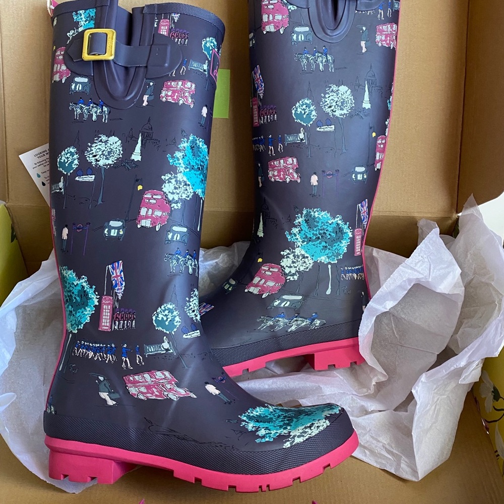 Joules Wellies London NATURAL RUBBER rain boots